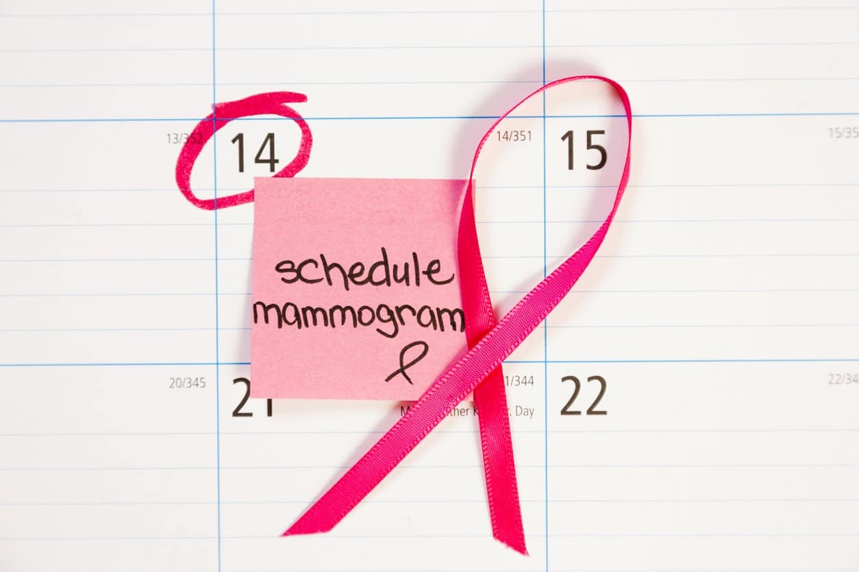 schedule mammogram note 